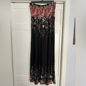 Strapless midi dress